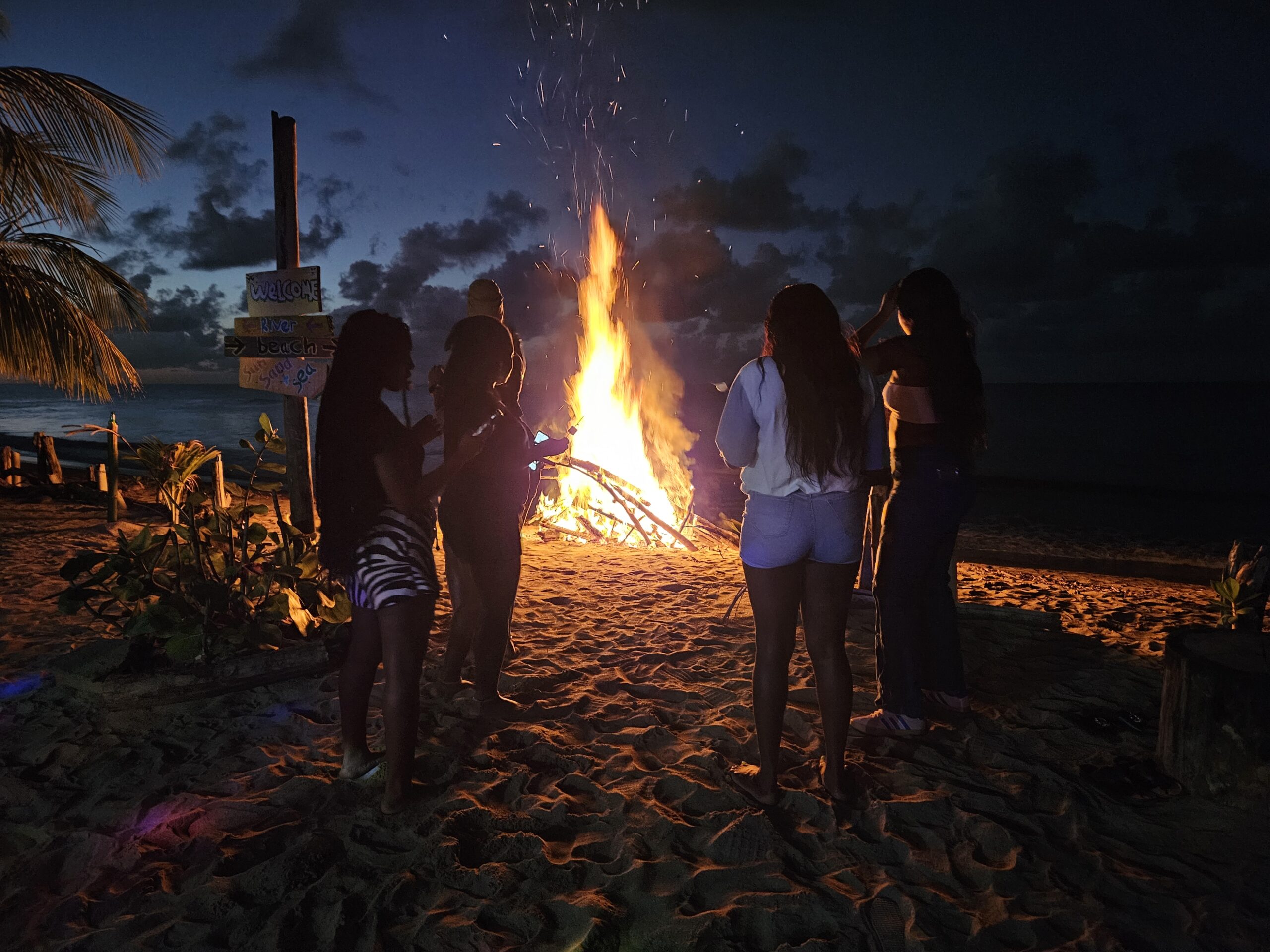 Burning Flames Beach Bonfire Experience